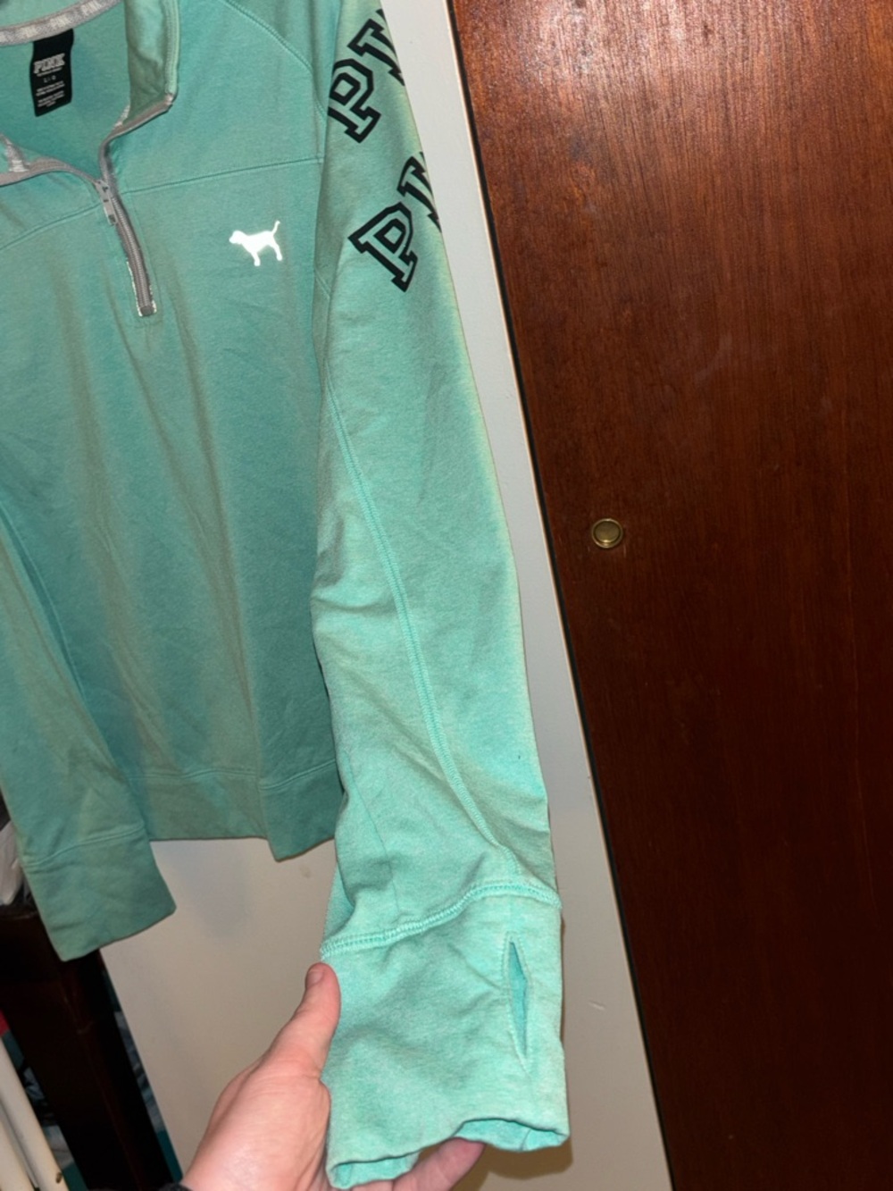 PINK Victoria's Secret Quarter-Zip Pullover - Picture 3 of 4